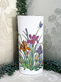 Vases: Murray Feiss Fine Porcelain Botanical Cylinder Vase