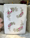 Wall-Mounted Storage: Rare 1970s Gilac France Floral Melamine Medicine Cabinet