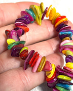 Jewellery: Balinese Multi-Colour Crystalline Mother-of-Pearl Opera Strand