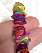 Jewellery: Balinese Multi-Colour Crystalline Mother-of-Pearl Opera Strand