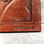 Three-Dimensional Wall Art: ANORICA "Simone" Terracotta Floral Maiden Wall Relief Plaque