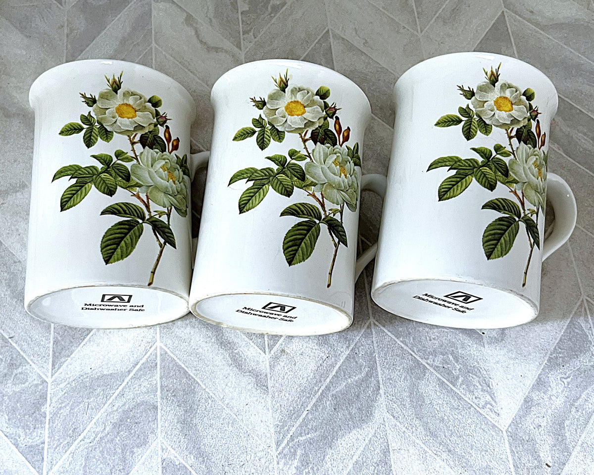 Coffee Mugs: Ashdene Pierre-Joseph Redouté French Botanical Porcelain Mugs