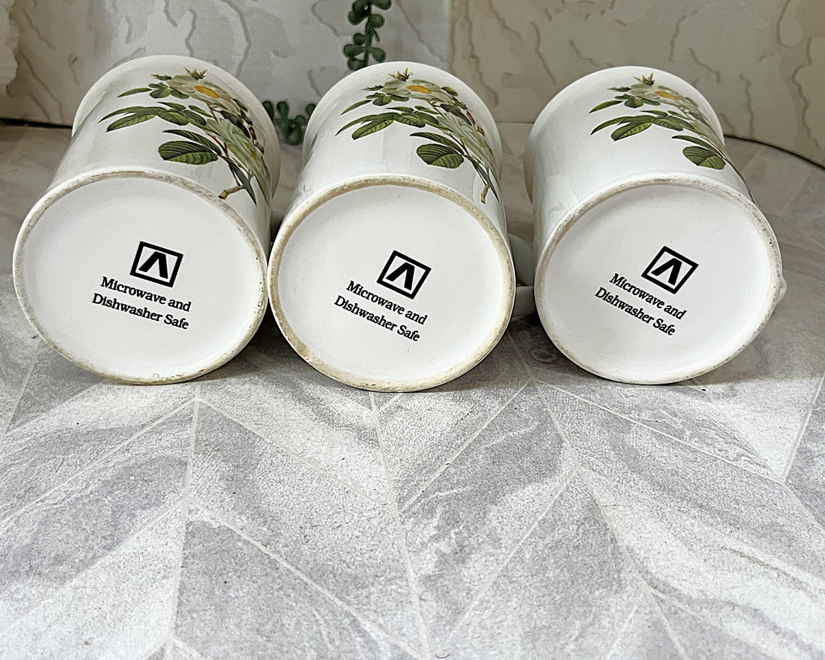 Coffee Mugs: Ashdene Pierre-Joseph Redouté French Botanical Porcelain Mugs