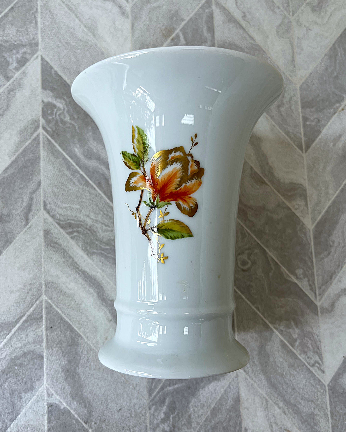 Vases: Kaiser West Germany "Simone" Porcelain Trumpet Vase