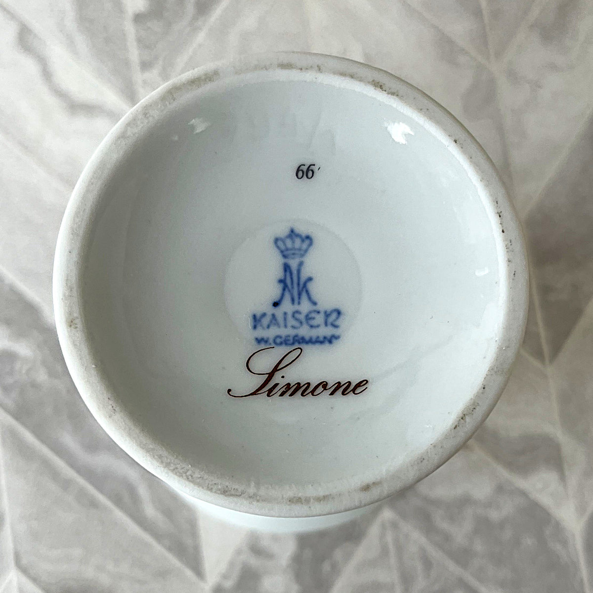 Vases: Kaiser West Germany "Simone" Porcelain Trumpet Vase