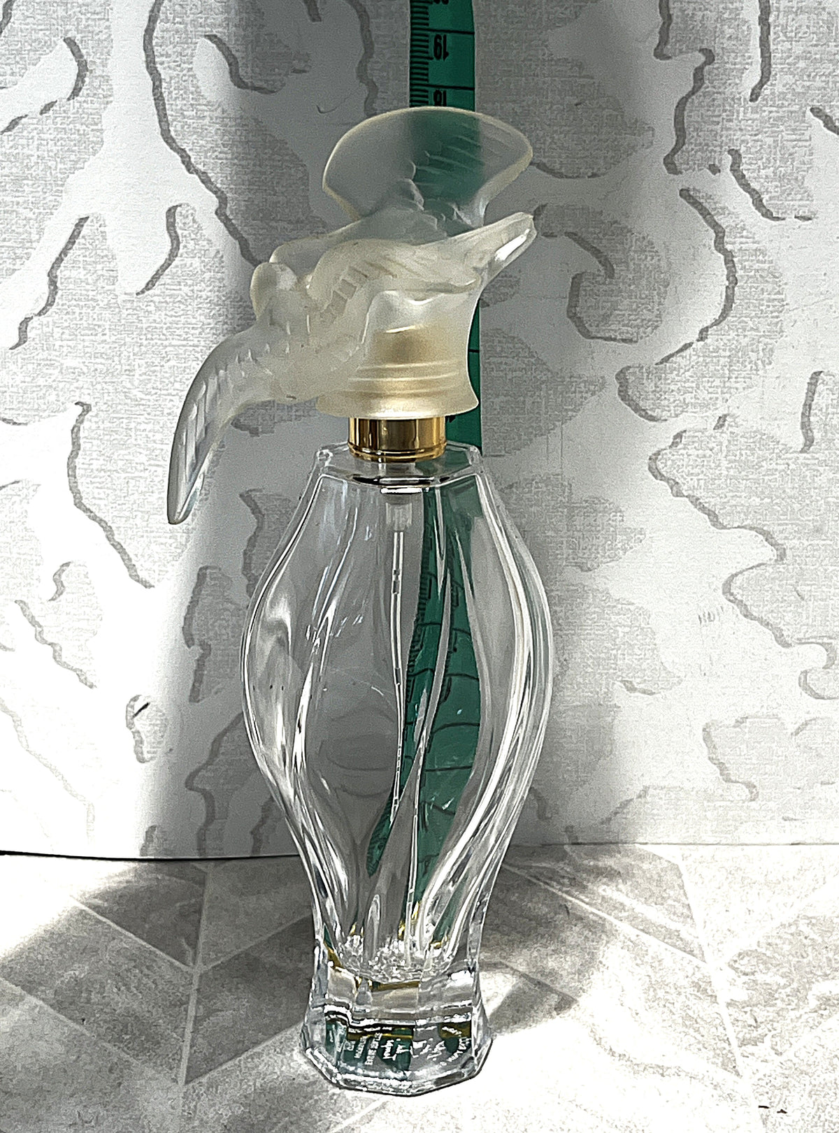 Perfume Bottle: Nina Ricci "L'Air du Temps" Vanity Bottle with Twin Doves Topper