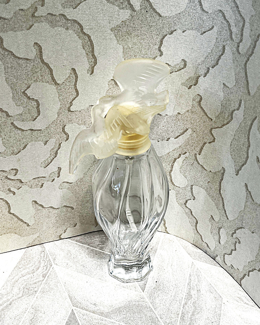 Perfume Bottle: Nina Ricci "L'Air du Temps" Vanity Bottle with Twin Doves Topper