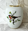 Vases: Exceptionally Rare Rosenthal Hand-Painted Robin Bird Vase