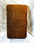 Carved Wood: Kashmiri Hand-Carved Walnut Wood Trinket Box Detailed Anglo-Indian Floral Relief