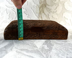 Carved Wood: Kashmiri Hand-Carved Walnut Wood Trinket Box Detailed Anglo-Indian Floral Relief