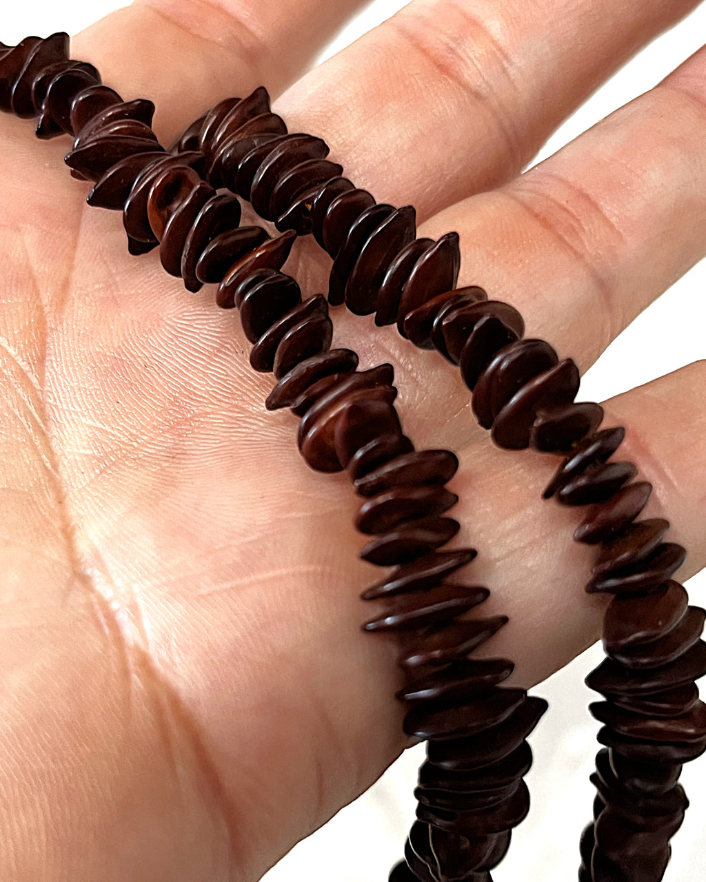 Jewellery: Leucaena "Jumbie Bead" Natural Seed Pod Multi-Wrap Opera Statement Strand