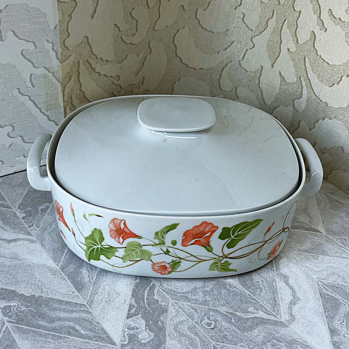 Dinnerware: Langenthal Swiss Porcelain "Morning Glory" Tureen Casserole