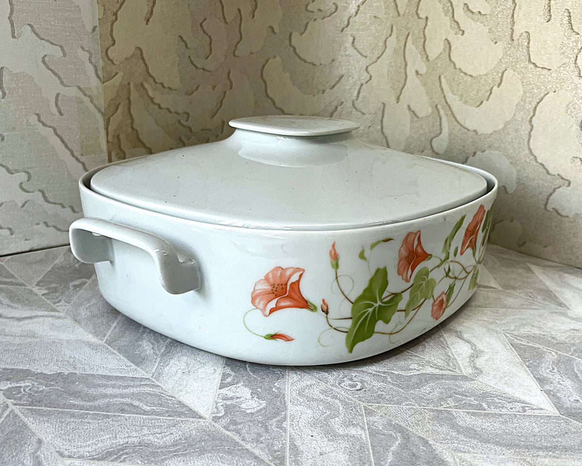 Dinnerware: Langenthal Swiss Porcelain "Morning Glory" Tureen Casserole