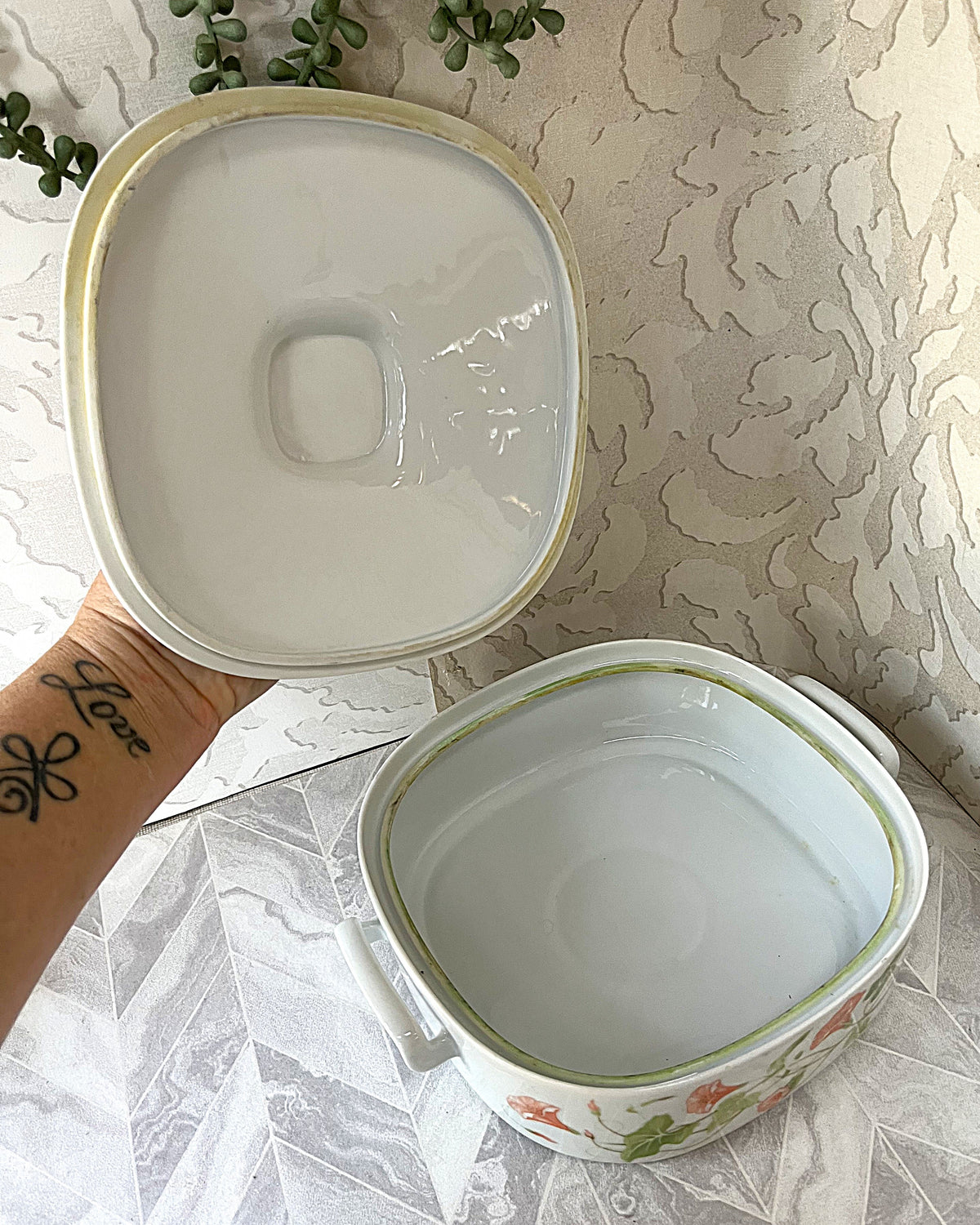 Dinnerware: Langenthal Swiss Porcelain "Morning Glory" Tureen Casserole
