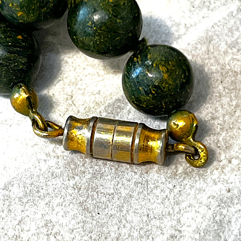 Jewellery: Deep Forest Green Picrolite Serpentine Strand