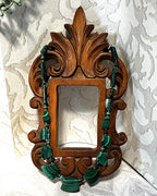 Jewellery: African Malachite Graduated Panel Statement Necklace, Minor Side Flaw