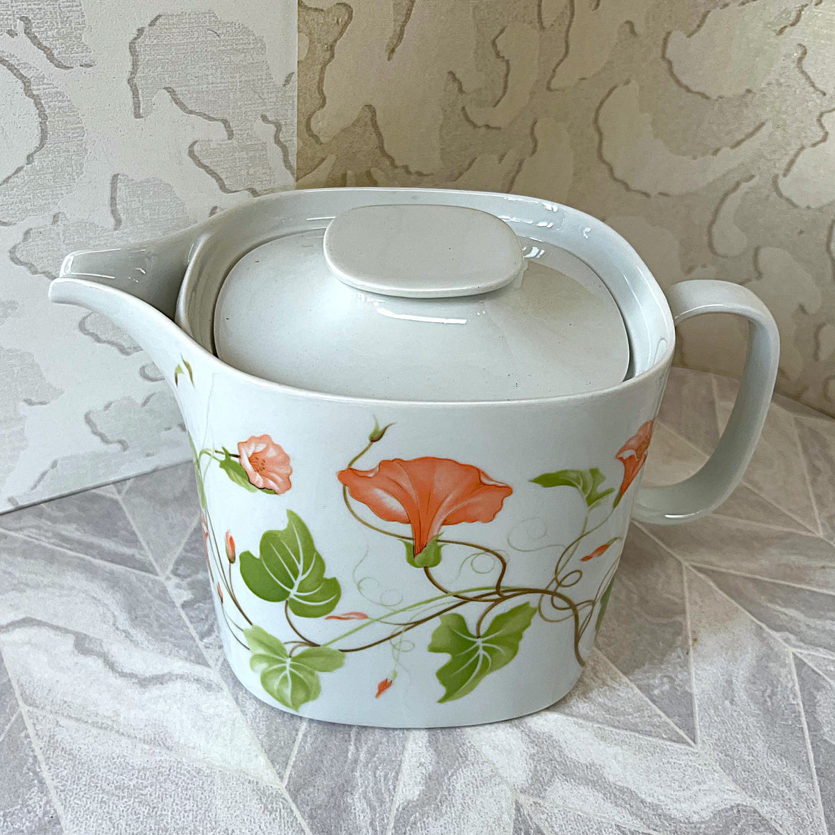 Tableware: Langenthal Suisse Morning Glory Porcelain Teapot