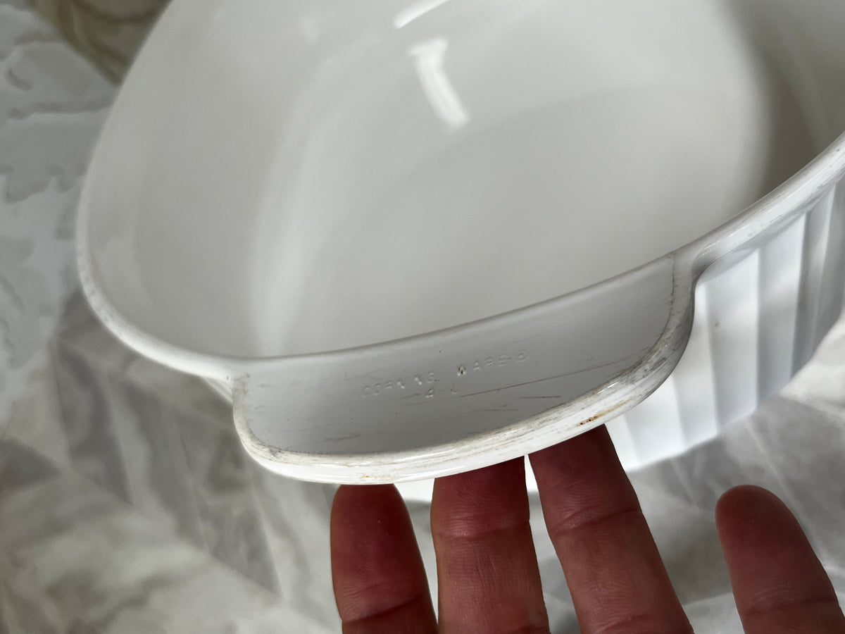 CorningWare: French White: F-14-B Lidded Casserole Domed