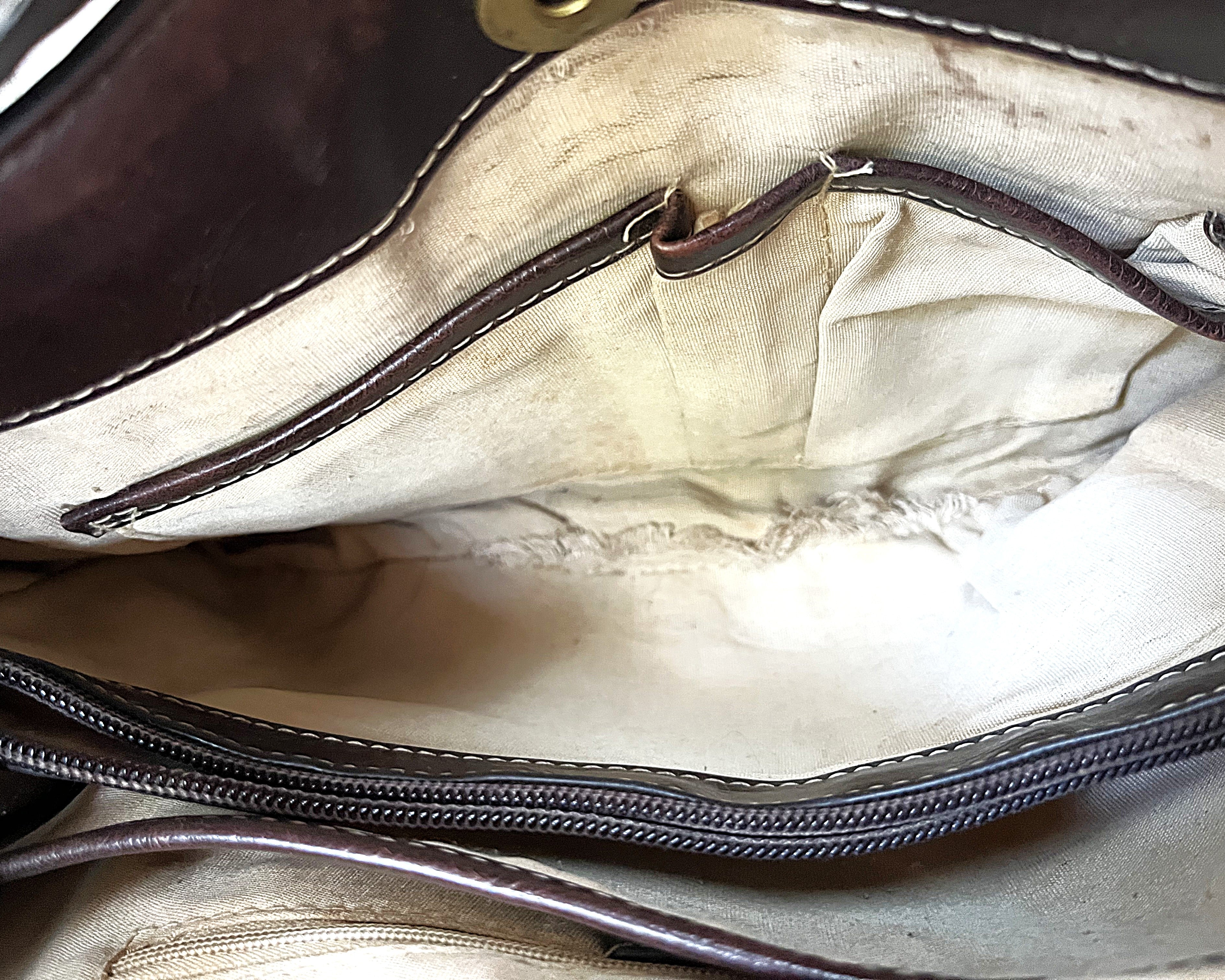 Bags: Nine & Co Espresso Distressed-Patina Shoulder Bag
