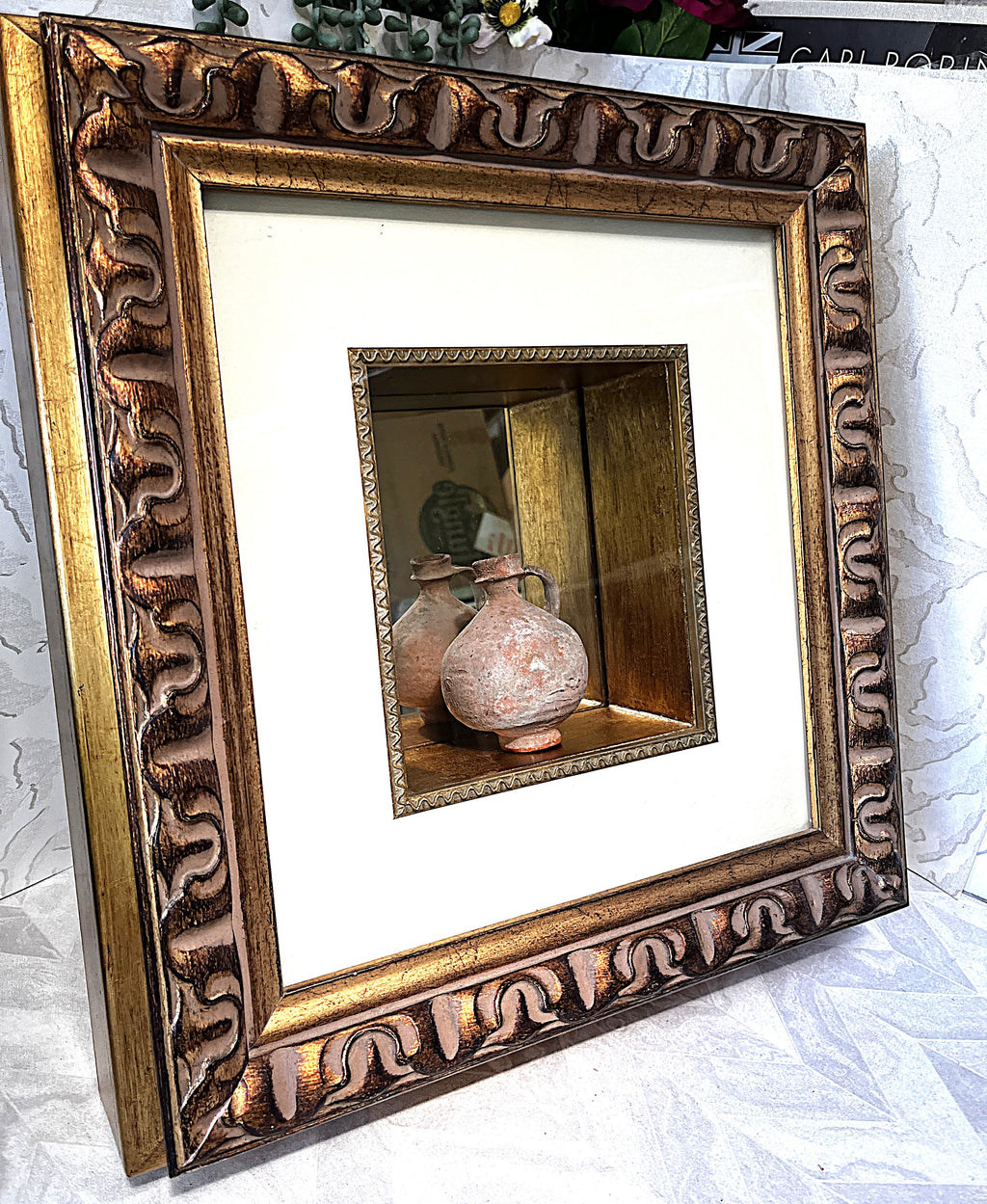 Antiquities: Framed Terracotta Juglet, Attributed Roman c.1st–3rd Century AD