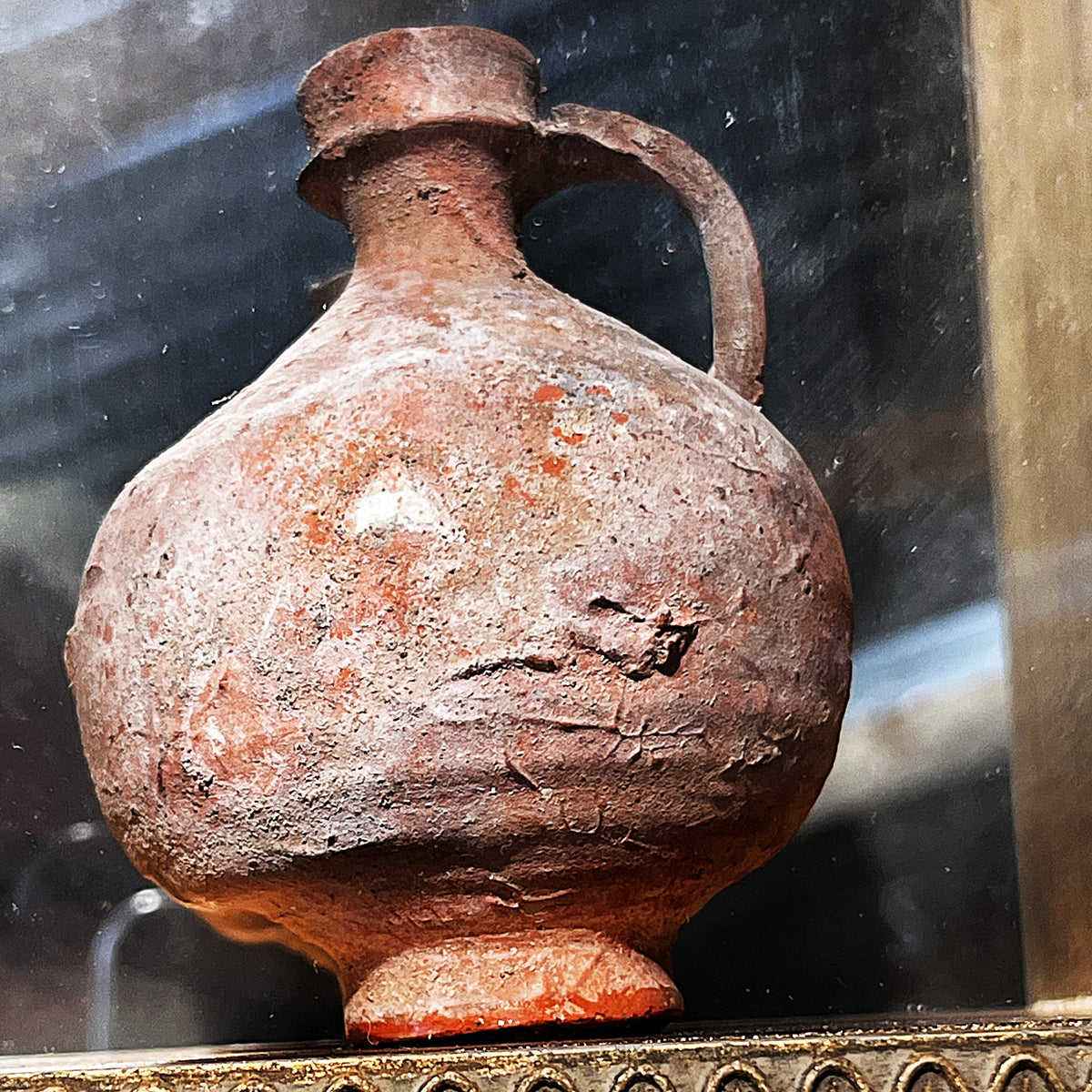 Antiquities: Framed Terracotta Juglet, Attributed Roman c.1st–3rd Century AD