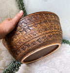 Studio Pottery: Large Stamped Studio Pottery Bowl