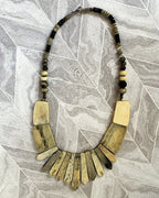 Jewellery: Antique Asian Water Buffalo Bone Necklace