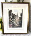 Prints & Etchings: Willy Scholz Signed Hannover Köbelingerstraße Colour Etching