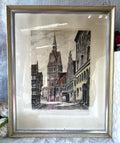 Prints & Etchings: W. Andreas Signed Hannover Marktkirche Colour Etching