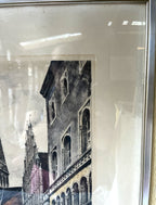 Prints & Etchings: W. Andreas Signed Hannover Marktkirche Colour Etching