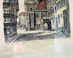 Prints & Etchings: W. Andreas Signed Hannover Marktkirche Colour Etching