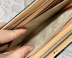 Wallets: Black & Gold Floral Clutch Wallet