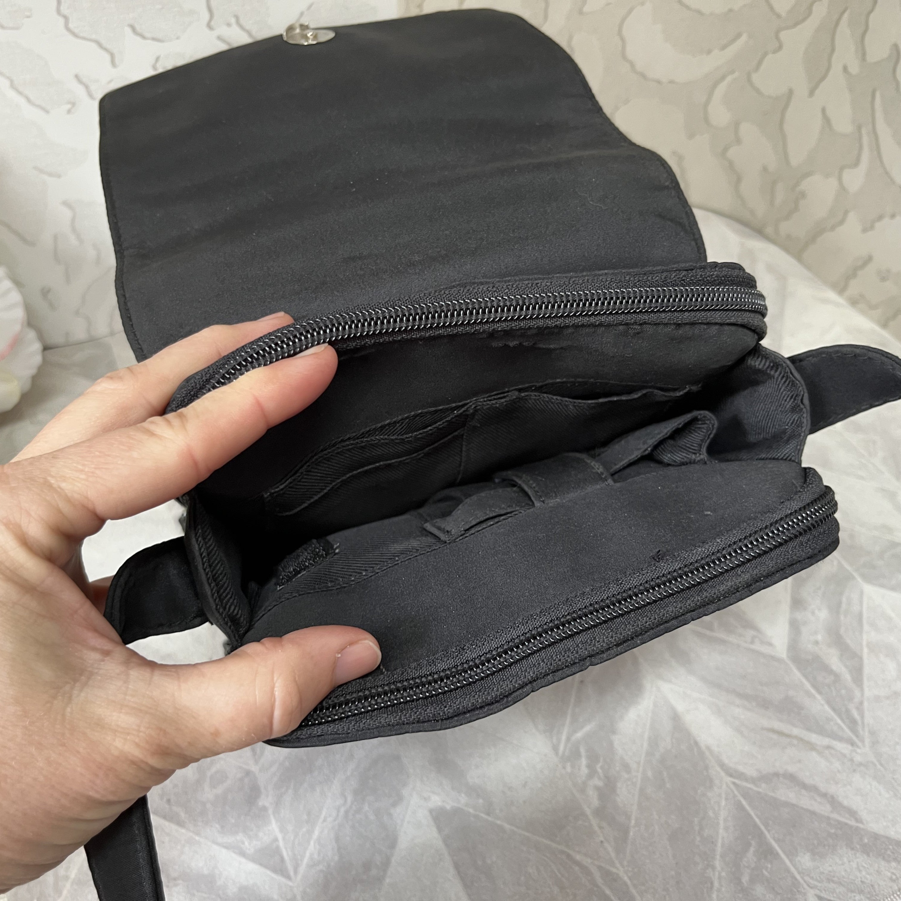 Bags: Busby Matt Black Organized Crossbody Messenger Bag