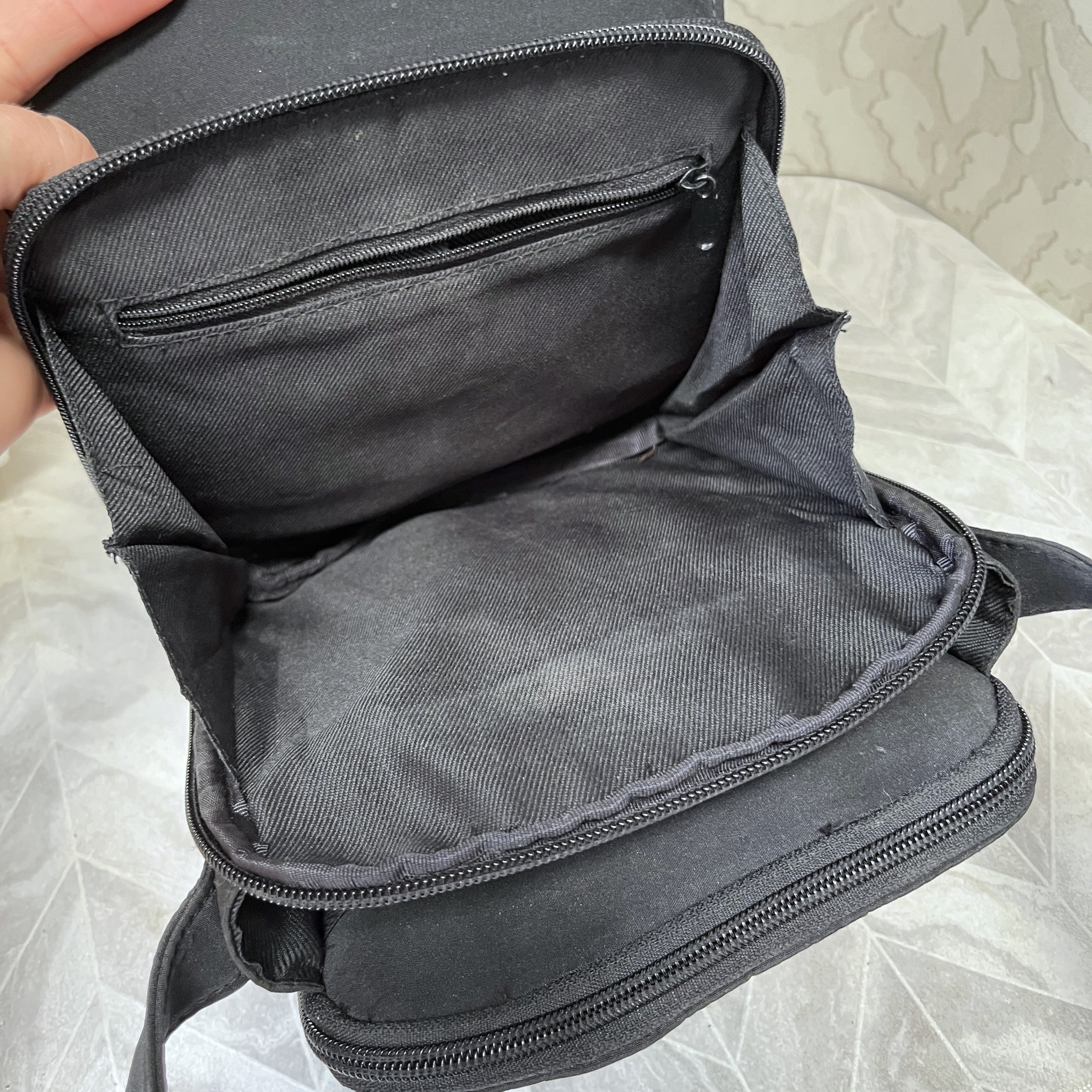Bags: Busby Matt Black Organized Crossbody Messenger Bag
