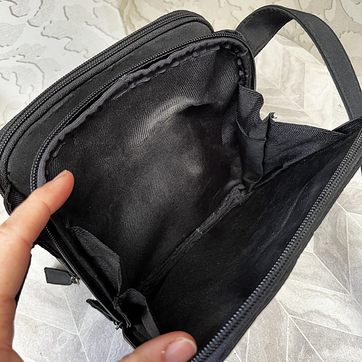 Bags: Busby Matt Black Organized Crossbody Messenger Bag