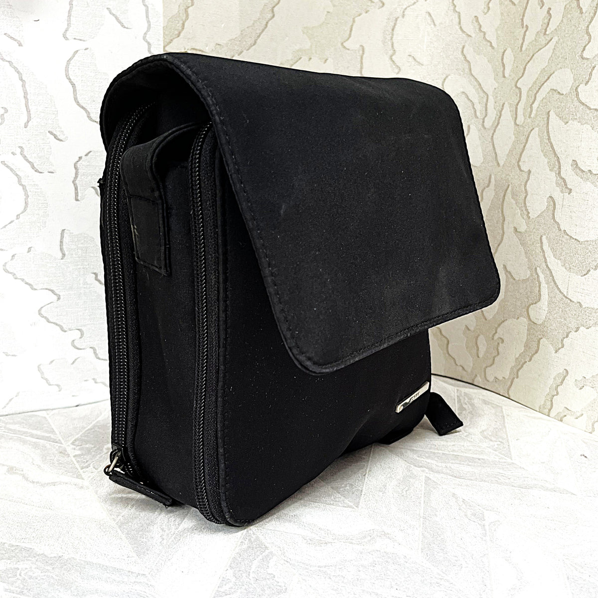Bags: Busby Matt Black Organized Crossbody Messenger Bag
