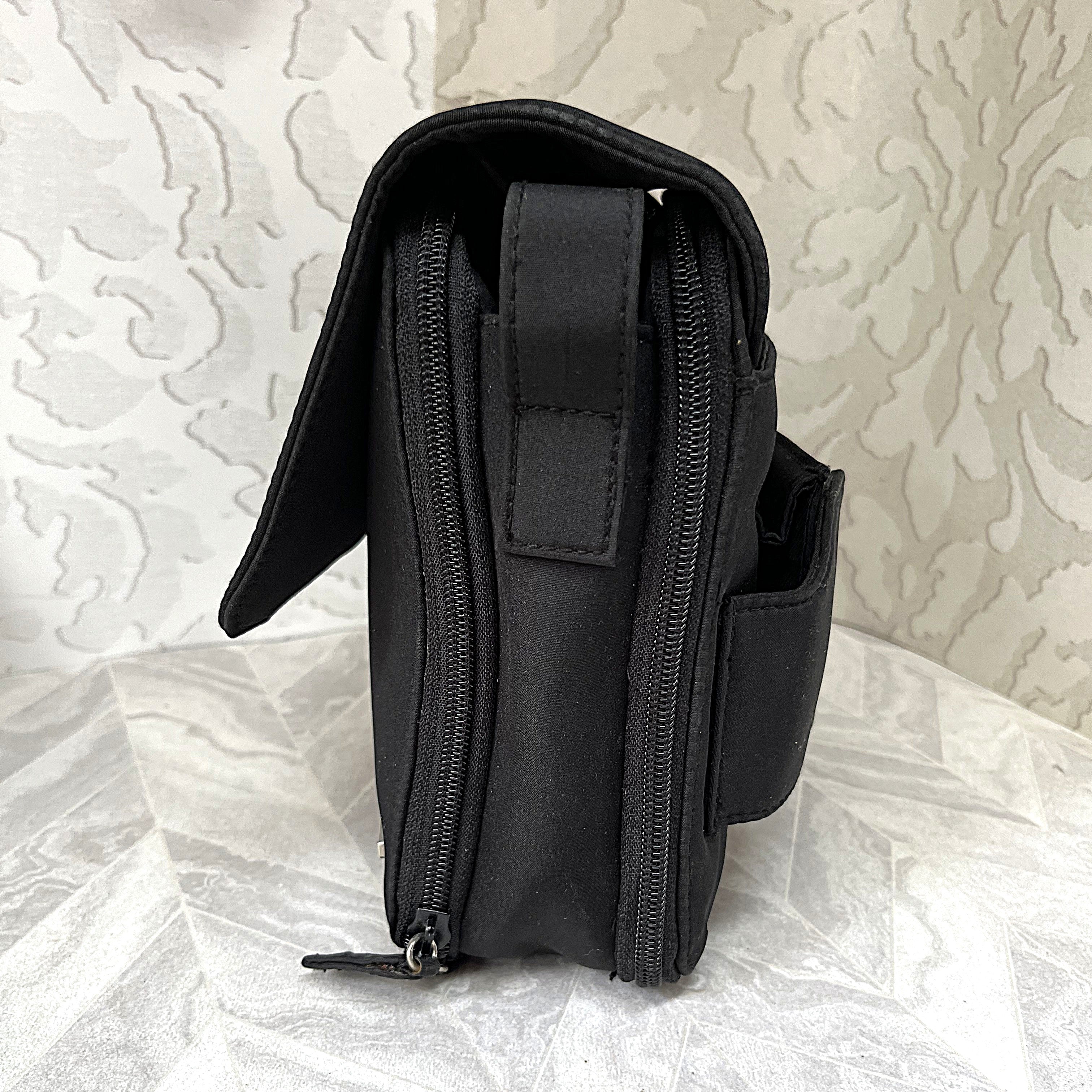 Bags: Busby Matt Black Organized Crossbody Messenger Bag