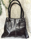 Bags: Nine & Co Espresso Triple-Compartment Shoulder Bag