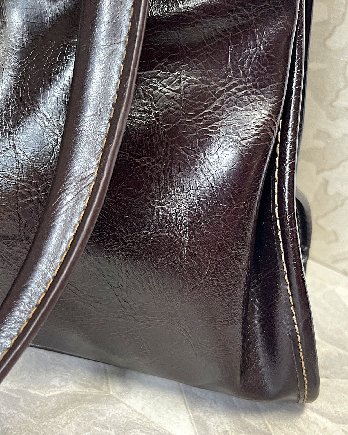 Bags: Nine & Co Espresso Triple-Compartment Shoulder Bag