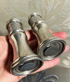 Salt & Pepper: Diana Carmichael Pewter Salt & Pepper Cellars, Noblesse Collection