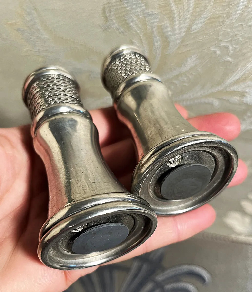 Salt & Pepper: Diana Carmichael Pewter Salt & Pepper Cellars, Noblesse Collection