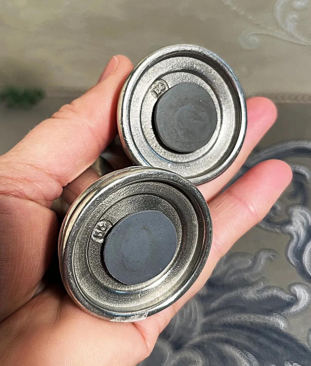 Salt & Pepper: Diana Carmichael Pewter Salt & Pepper Cellars, Noblesse Collection