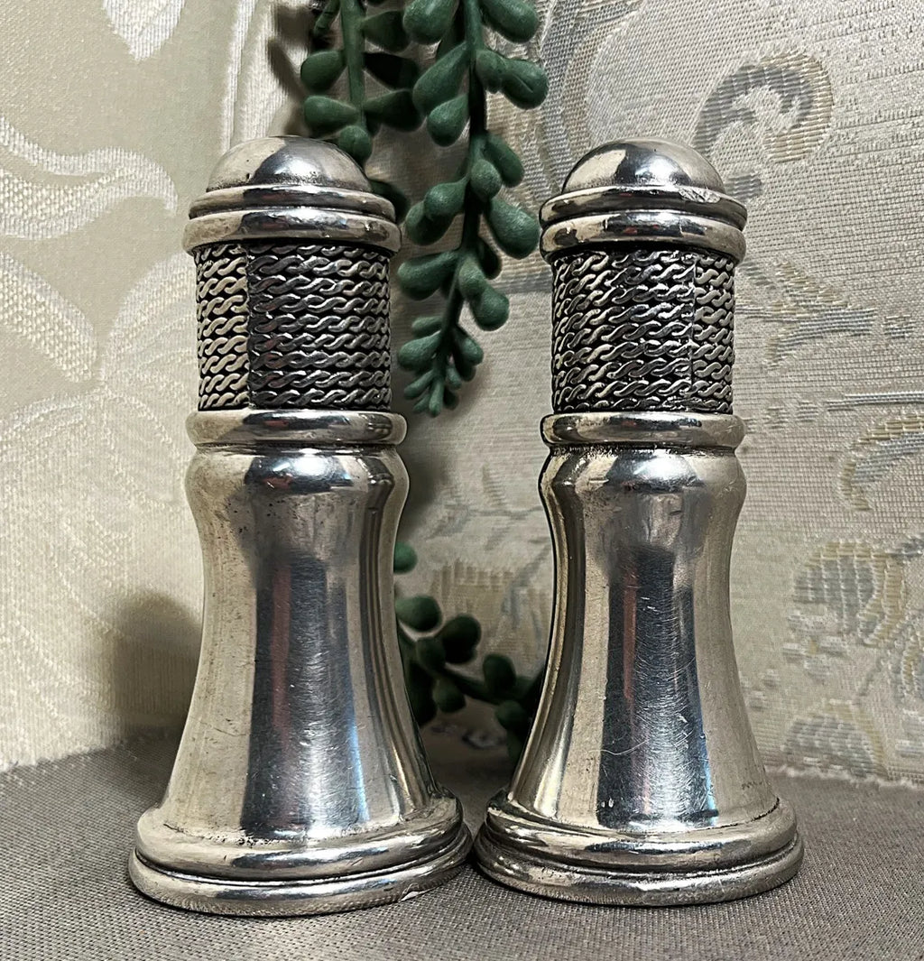 Salt & Pepper: Diana Carmichael Pewter Salt & Pepper Cellars, Noblesse Collection
