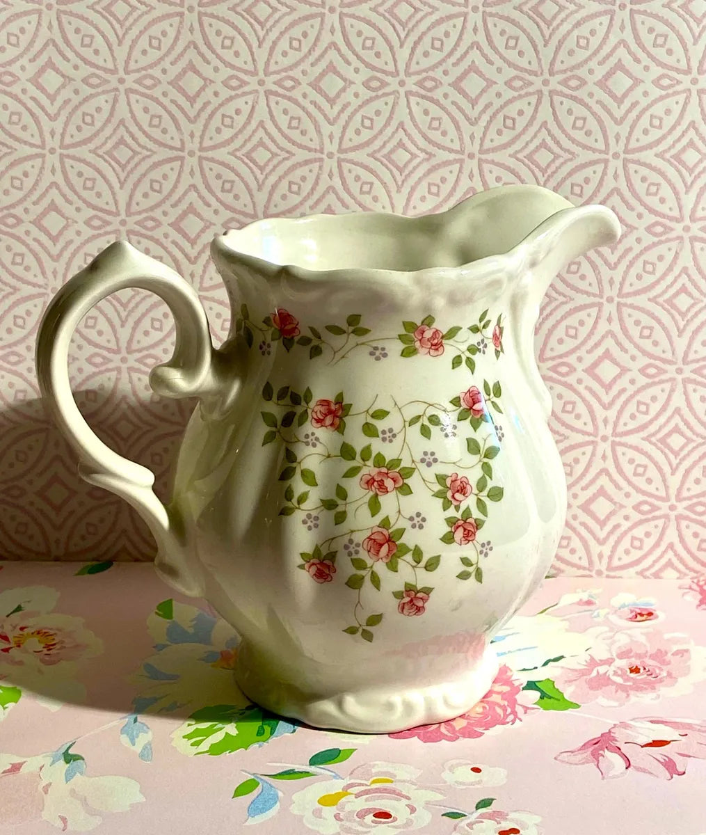 Tableware: Pontesa Ironstone Cream Pitcher, Primavera Main Pattern
