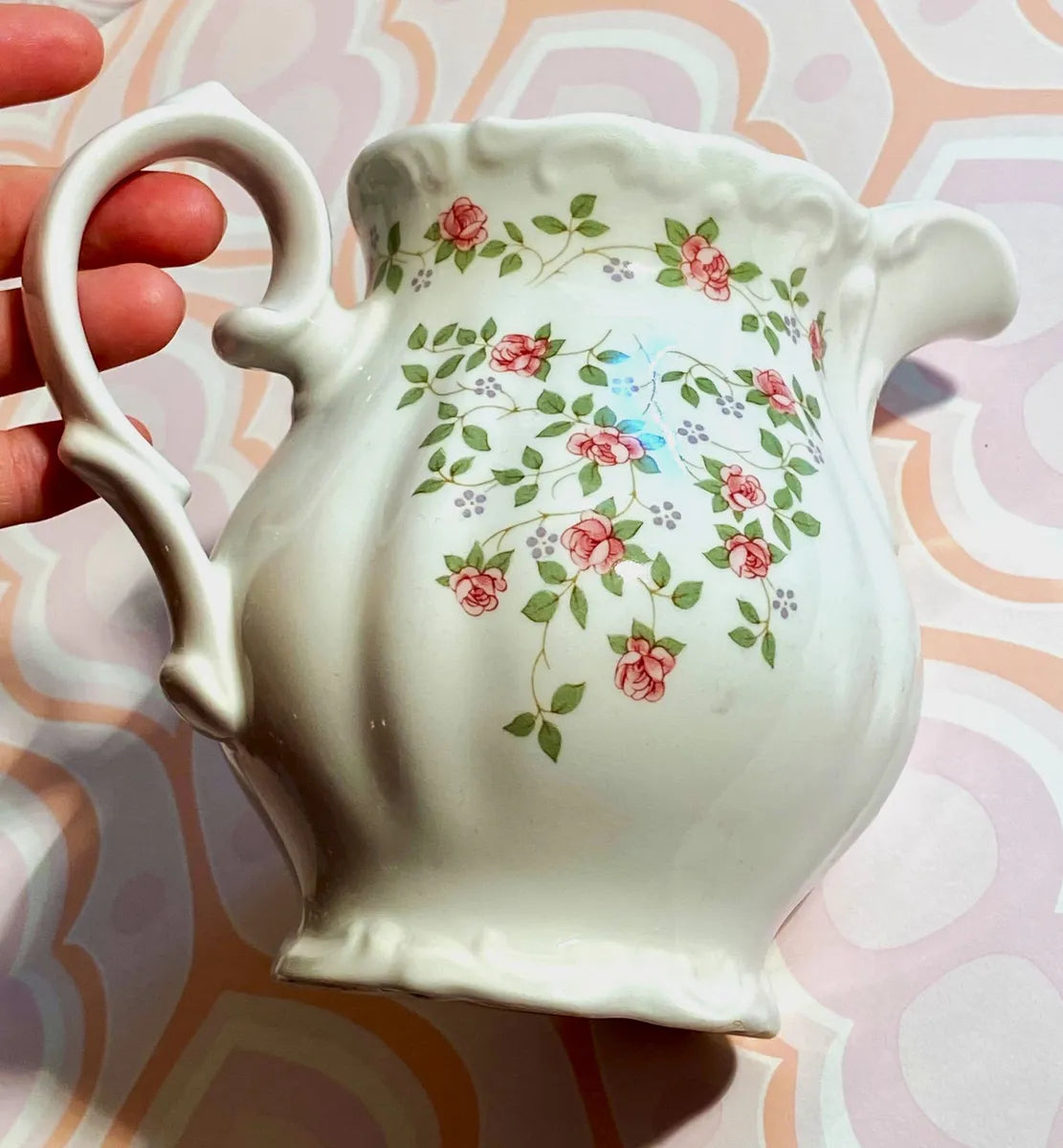 Tableware: Pontesa Ironstone Cream Pitcher, Primavera Main Pattern