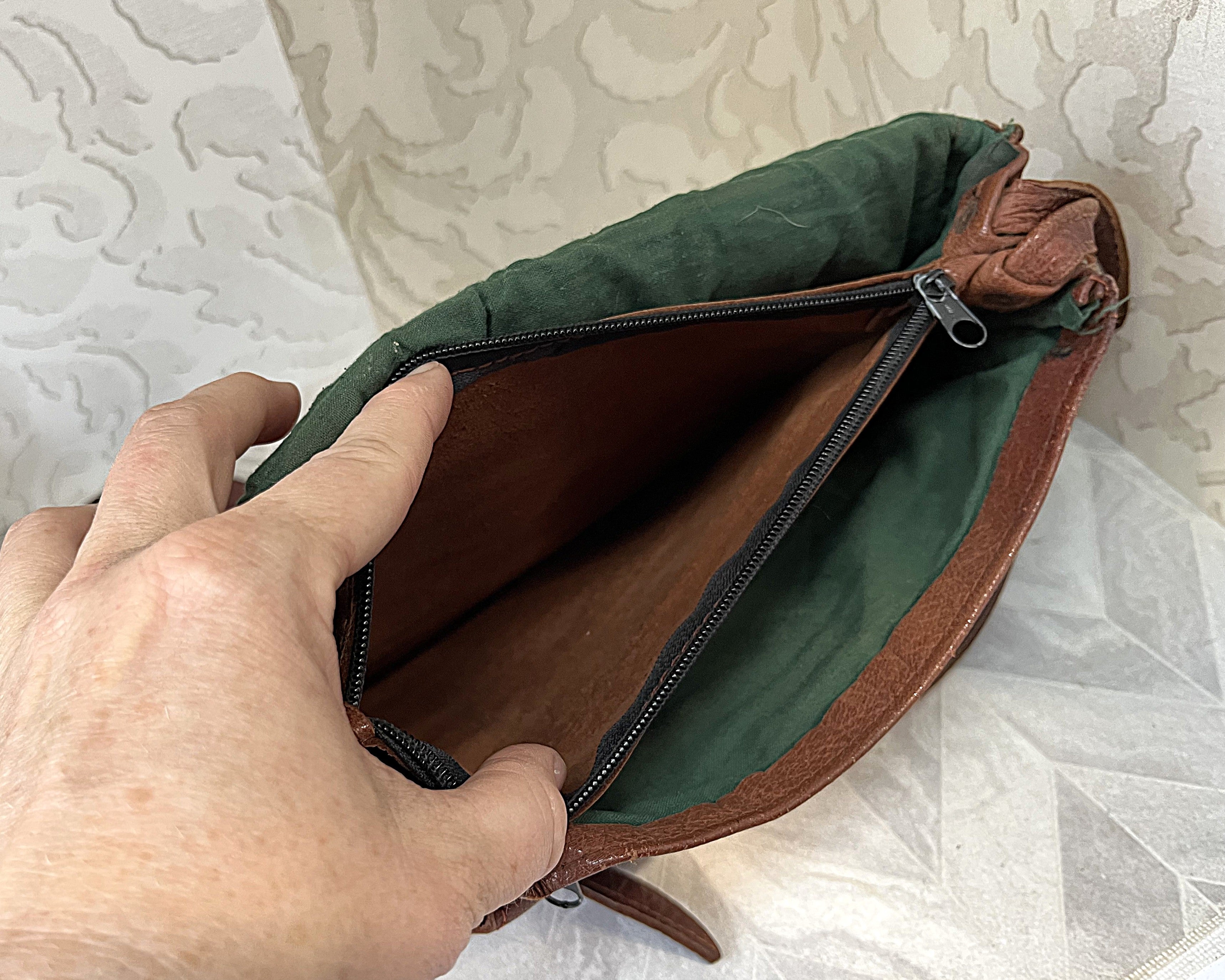 Bags: Camel Leather Crossbody Satchel Bag from Kabul, Afghanistan