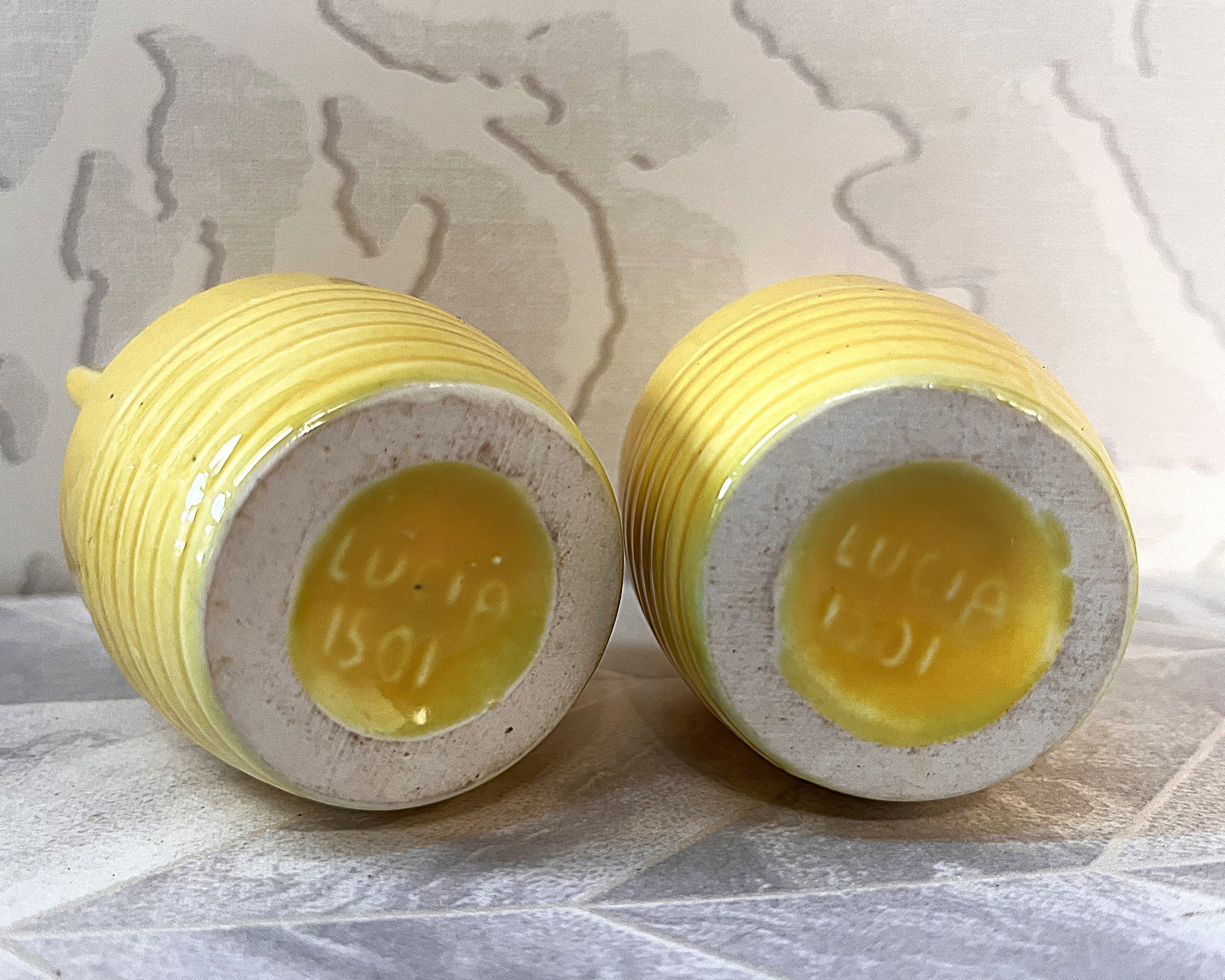 Lucia Ware: Miniature Beehive Pattern Bud Vases, Pair
