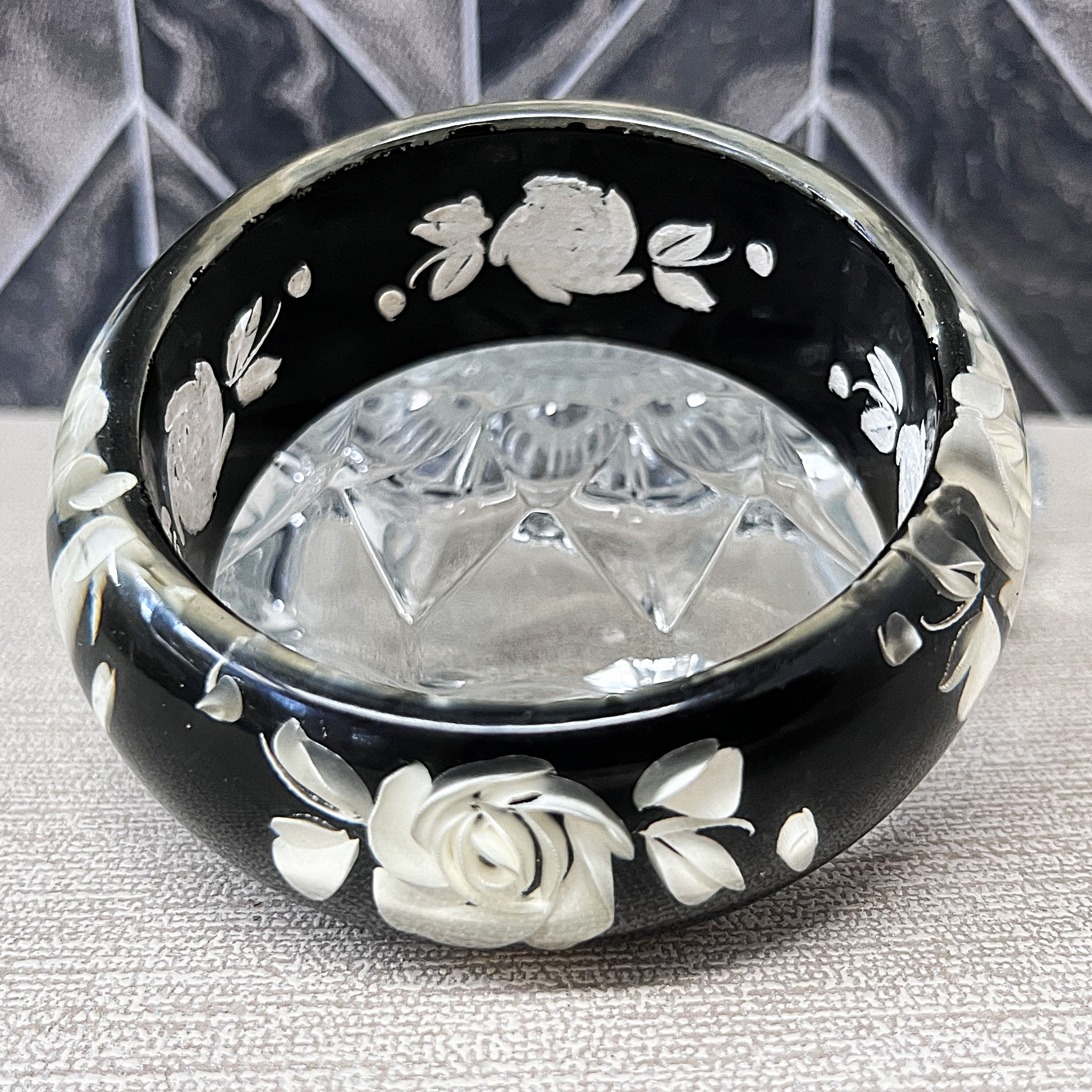 Jewellery: Smoky Lucite Rose Bangle