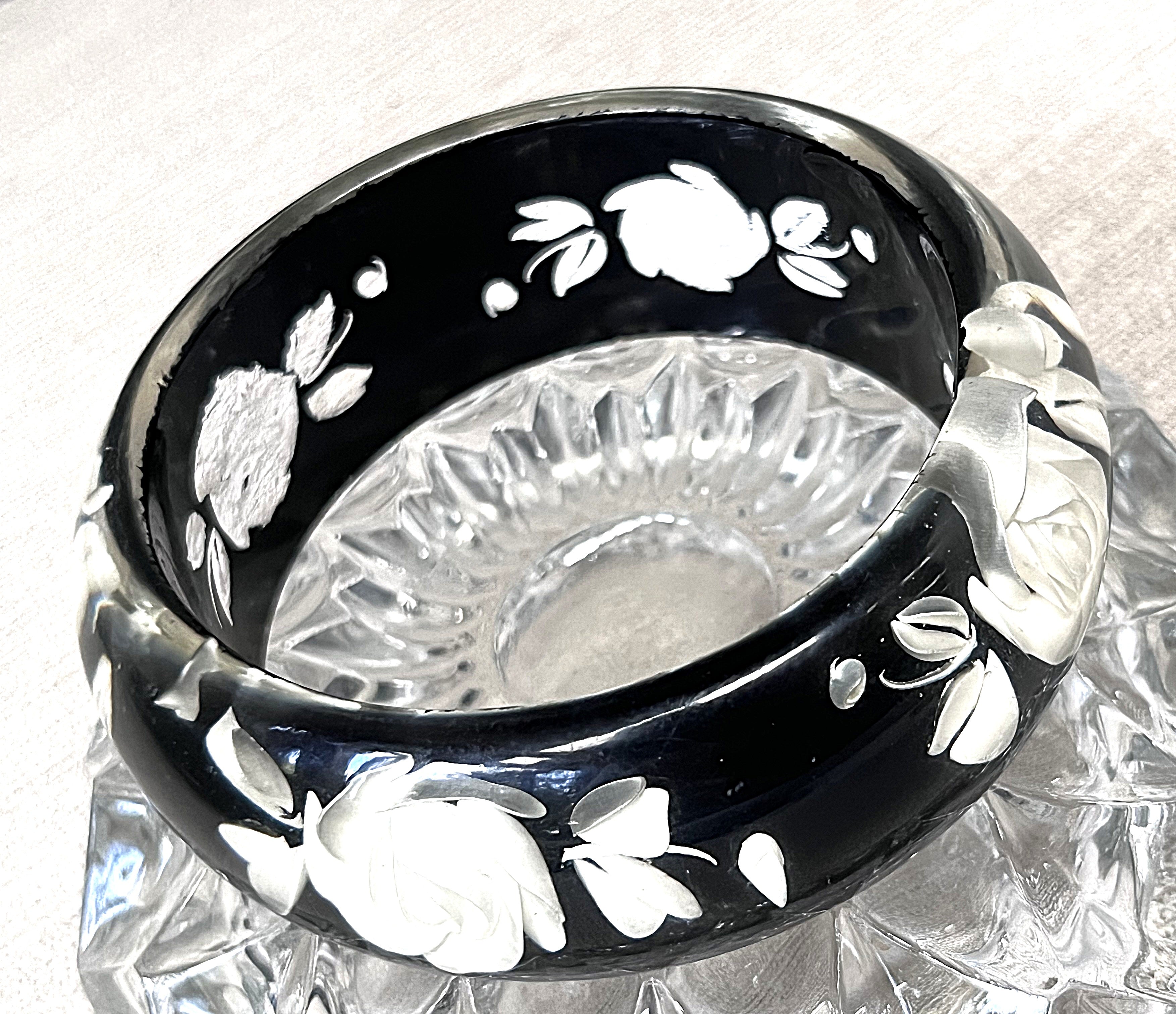Jewellery: Smoky Lucite Rose Bangle