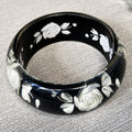 Jewellery: Smoky Lucite Rose Bangle